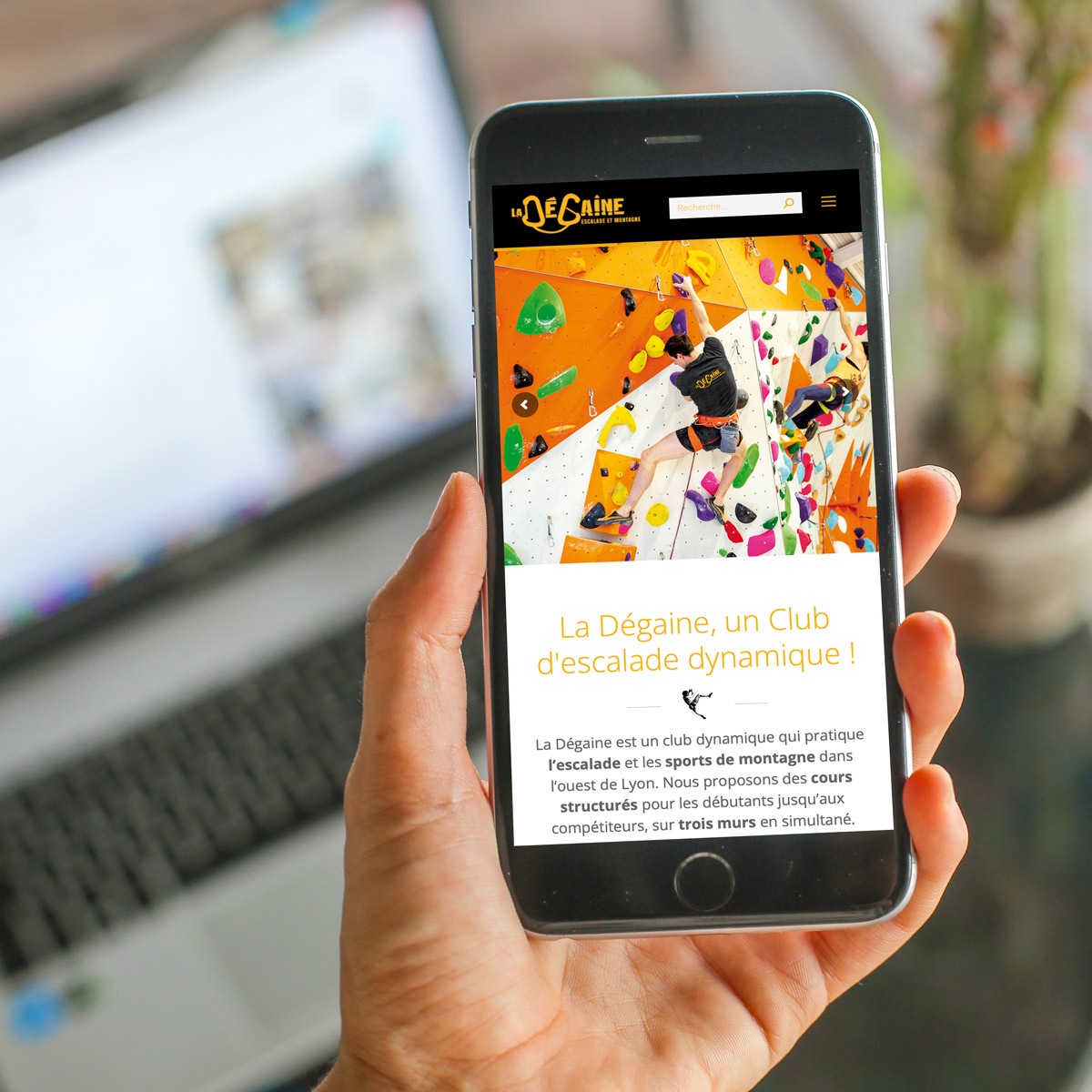 Site vitrine club de sport escalade LA DEGAINE
