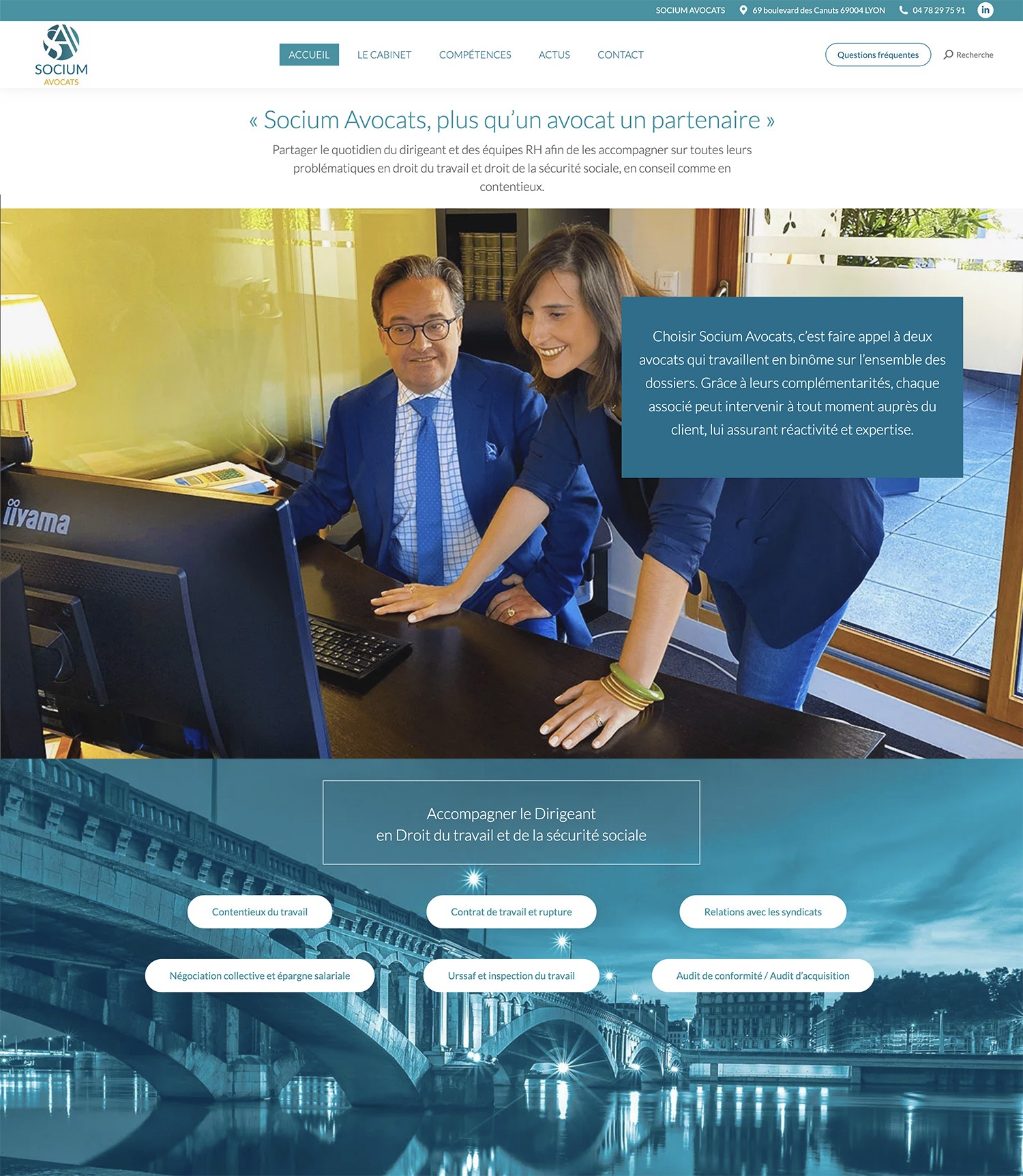 Création site web wordpress cabinet d'avocats