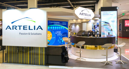 STAND ARTELIA - © Dire l'entreprise - Eric Robert Création stand ARTELIA pour un Salon professionnel