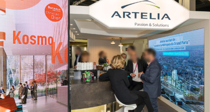 STAND ARTELIA - © Dire l'entreprise - Eric Robert Création stand ARTELIA pour un Salon professionnel