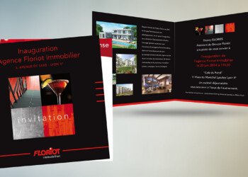 Invitation pour l'inauguration d'une agence immobilière sur Lyon