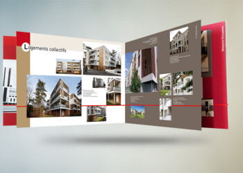 Brochure commerciale pour la pomotion de logements collectifs