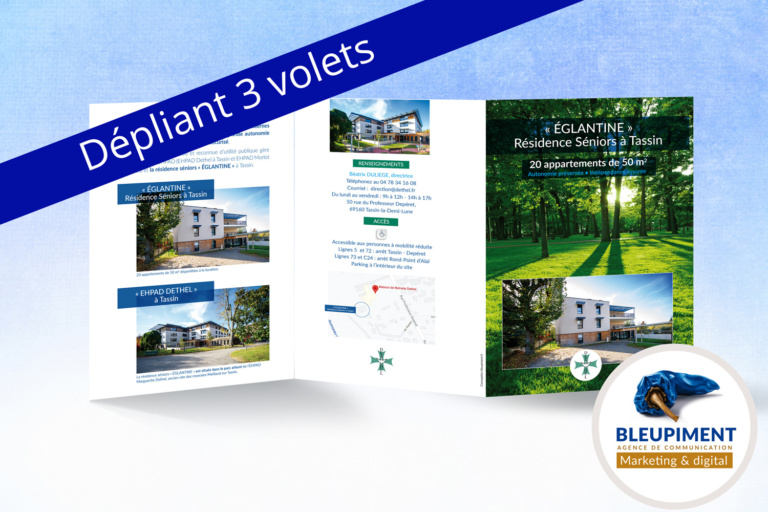 Dépliant 3 volets résidence Eglantine