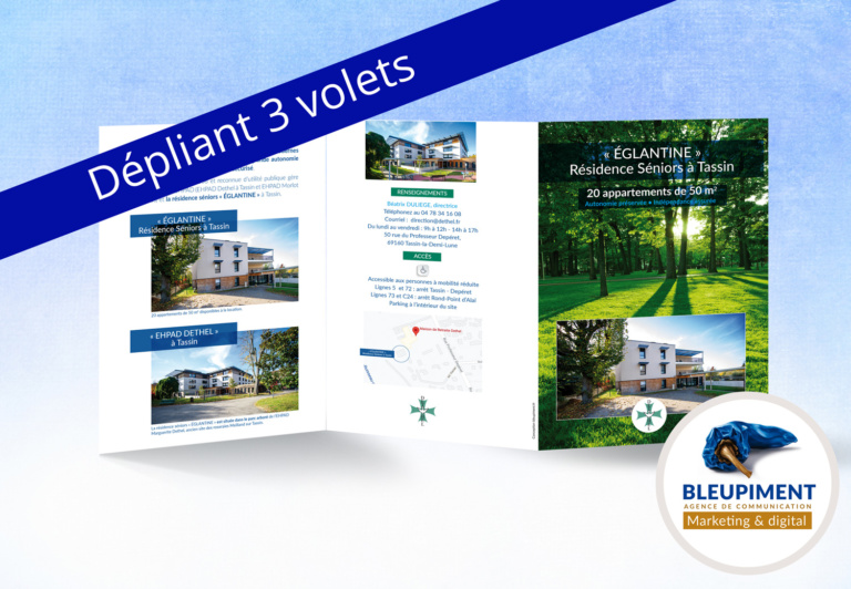 Dépliant 3 volets résidence Eglantine