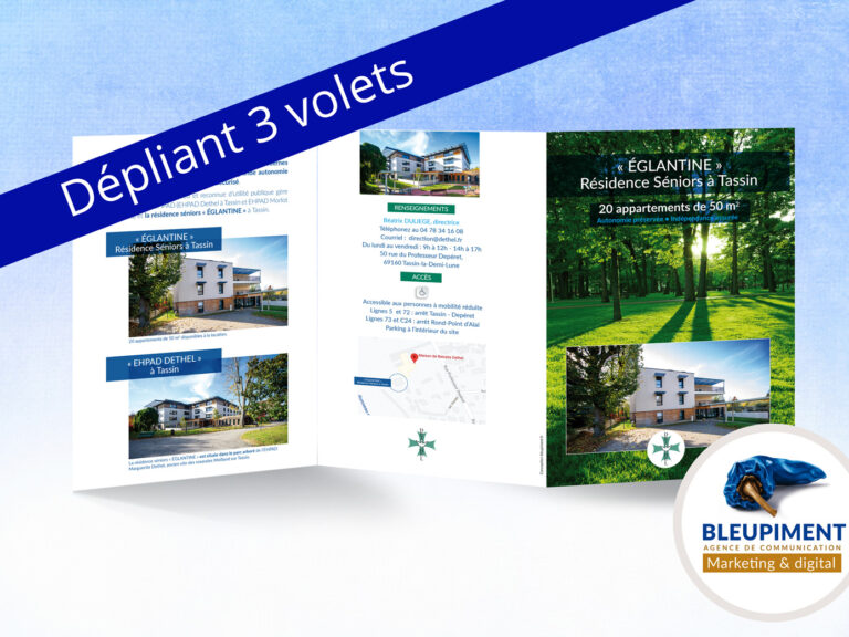 Dépliant 3 volets résidence Eglantine