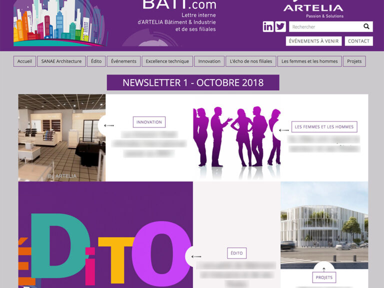 Newsletter Artelia Bâtiment & Industrie
