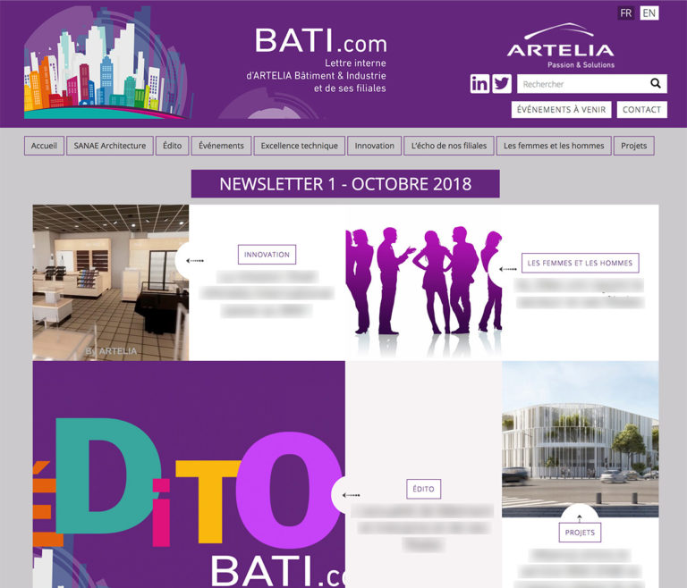 Newsletter Artelia Bâtiment & Industrie