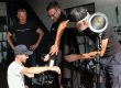 Photographie de l'équipe prise lors du tournage du film de marque Idéal pneu