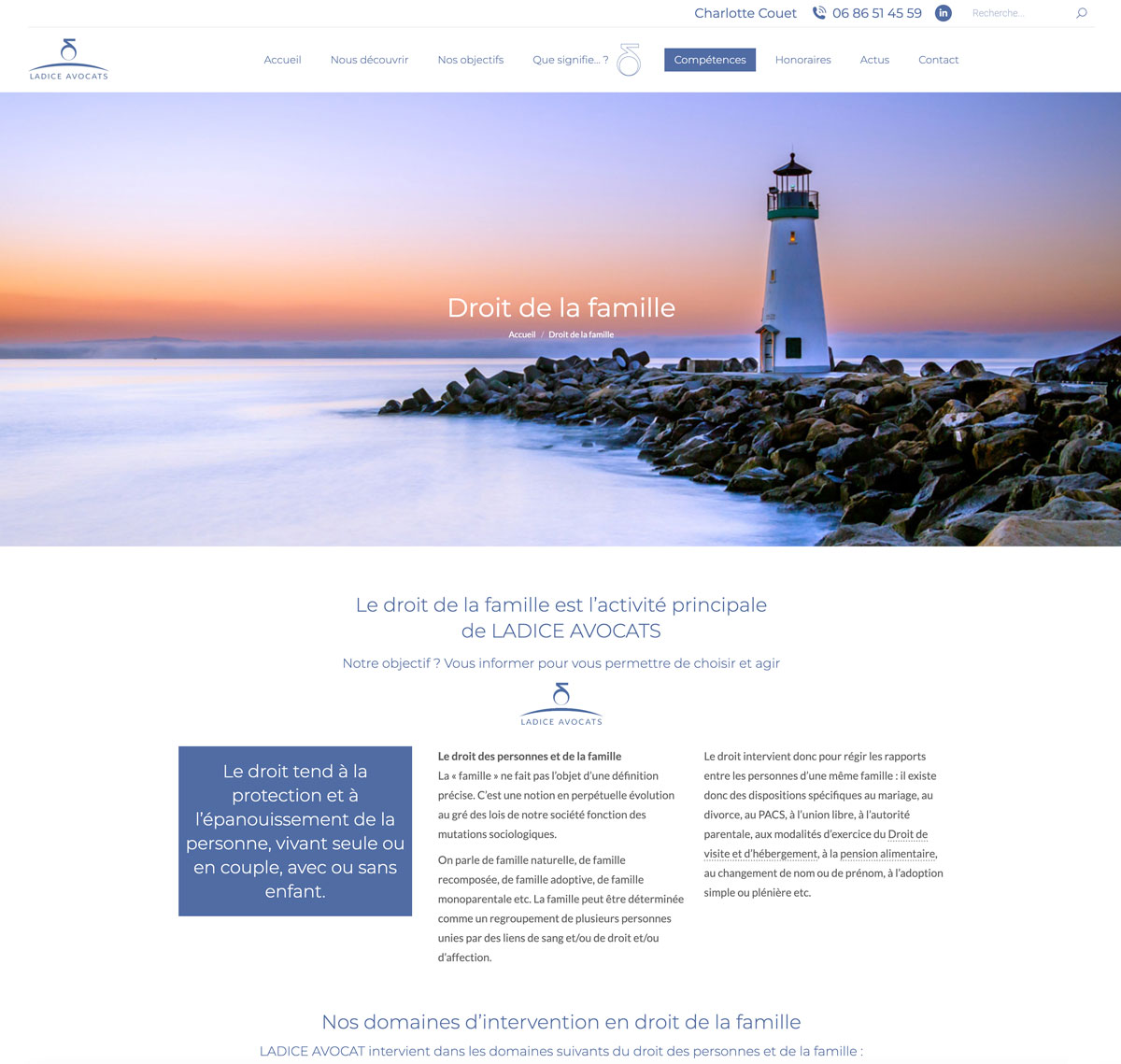 Site web pour le cabinet d’avocats « Ladice Avocats » à Dijon Site web pour le cabinet d’avocats « Ladice Avocats » à Dijon