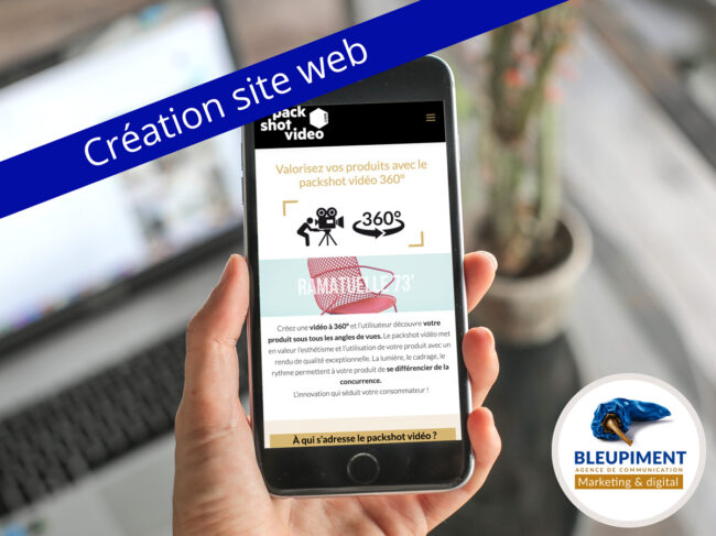 Packshot video 360° site web