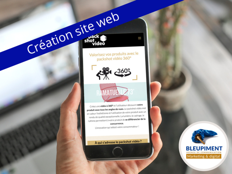 Packshot video 360° site web