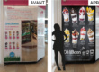 Panneau merchandising glaces yaourt glacé en magasin avant - après