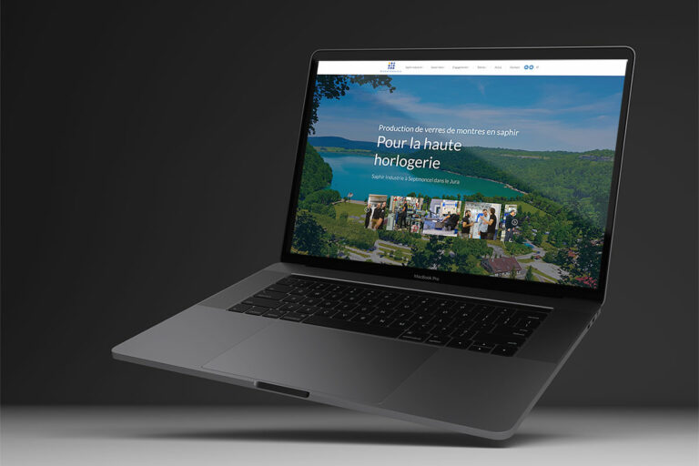 Création site web Saphir Industrie, haute horlogerie de luxe.
