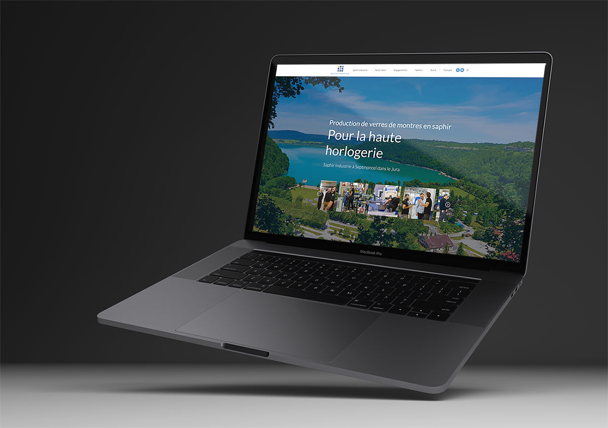 Création site web Saphir Industrie, haute horlogerie de luxe.